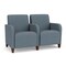 Lesro Siena Lounge Reception 2 Seat Tandem Seating, Walnut, RF Serene Upholstery SN2103 - alternate 1